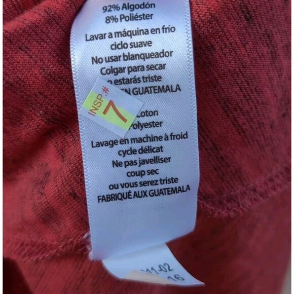 LulaRoe Carly Swing Shift T Shirt Dress XXS Hi Low Red Rasberry Gray Heathered - Picture 9 of 14